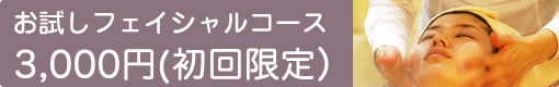 お試しフェイシャルコース